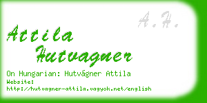 attila hutvagner business card